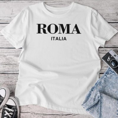 Roma Italia Retro Preppy Italy Girls Rome Souvenir Unisex T-shirt Cotton Tee