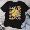 Softball Love Cute Softball For Mom Ns Girls Unisex T-shirt Cotton Tee