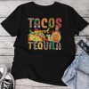 Tacos And Tequila Drinking Taco Mexican Food Lover Unisex T-shirt Cotton Tee