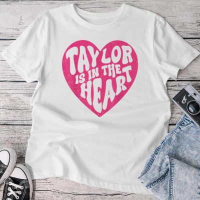 Taylor Is In The Heart Groovy 80'S Vintage Unisex T-shirt Cotton Tee