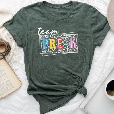 Team Pre-K Teacher Student Back To School Unisex T-shirt Cotton Tee