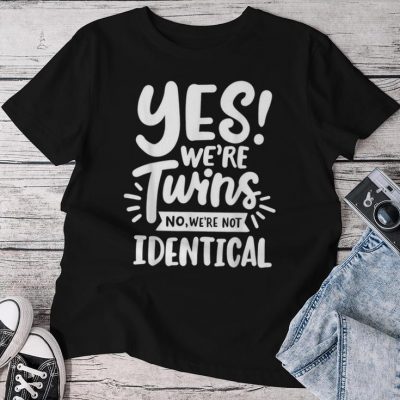 Twins Twin Brother Sister Unisex T-shirt Cotton Tee