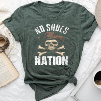 Vintage No Shoes No Nation Sayings Shoes Unisex T-shirt Cotton Tee