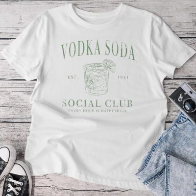 Vodka Soda Social Club Unisex T-shirt Cotton Tee