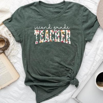 Wildflowers Second Grade Teacher Back To School 2Nd Grade Unisex T-shirt Cotton Tee